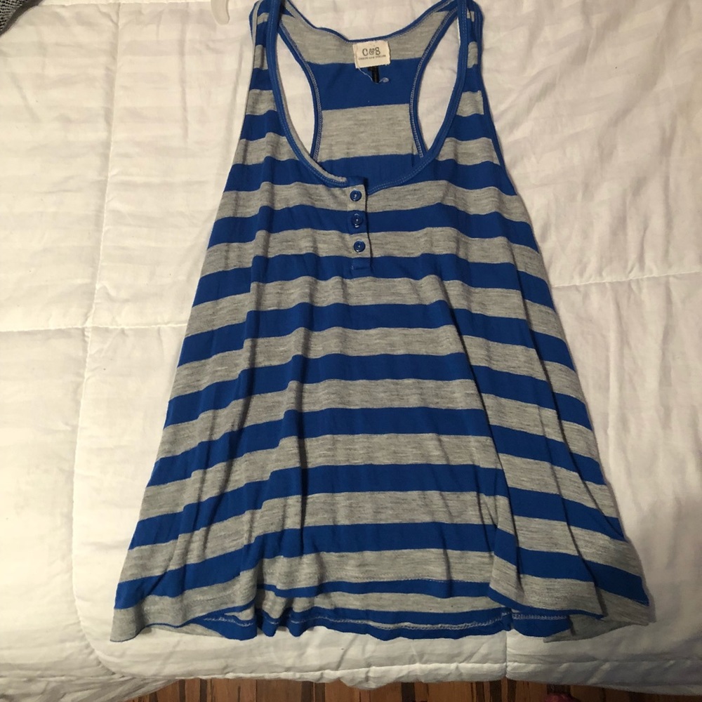 Striped racer back cami